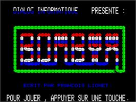 Title screen of Bombyx on the Tangerine Oric.