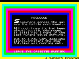 Title screen of Defence Force on the Tangerine Oric.