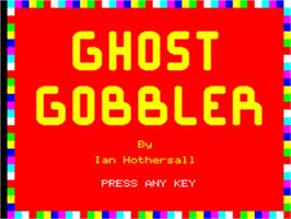 Title screen of Ghost Gobbler on the Tangerine Oric.