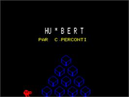 Title screen of Hu-bert on the Tangerine Oric.
