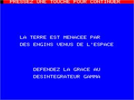 Title screen of Invasion on the Tangerine Oric.