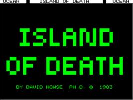 Title screen of Island Of Death on the Tangerine Oric.
