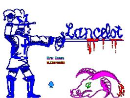 Title screen of Lancelot on the Tangerine Oric.
