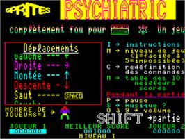 Title screen of Psychiatric on the Tangerine Oric.