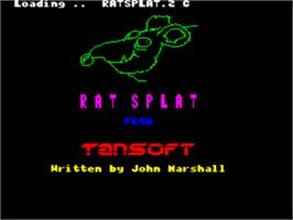 Title screen of Rat Splat on the Tangerine Oric.