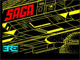 Title screen of Saga on the Tangerine Oric.