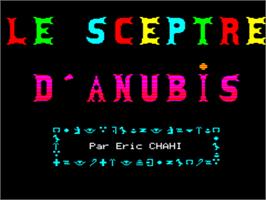 Title screen of Sceptre D'anubis on the Tangerine Oric.