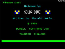 Title screen of Scuba Dive on the Tangerine Oric.