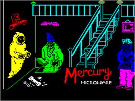 Title screen of Spooky Mansion on the Tangerine Oric.