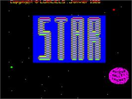 Title screen of Star on the Tangerine Oric.