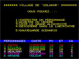 Title screen of Tyrann on the Tangerine Oric.