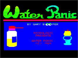 Title screen of Water Panic on the Tangerine Oric.