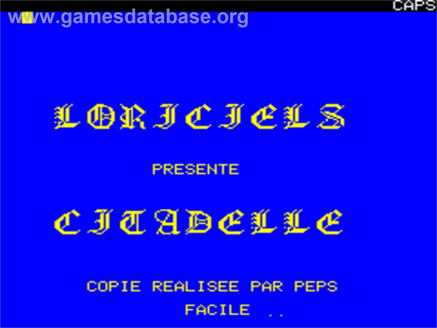 Citadelle - Tangerine Oric - Artwork - Title Screen