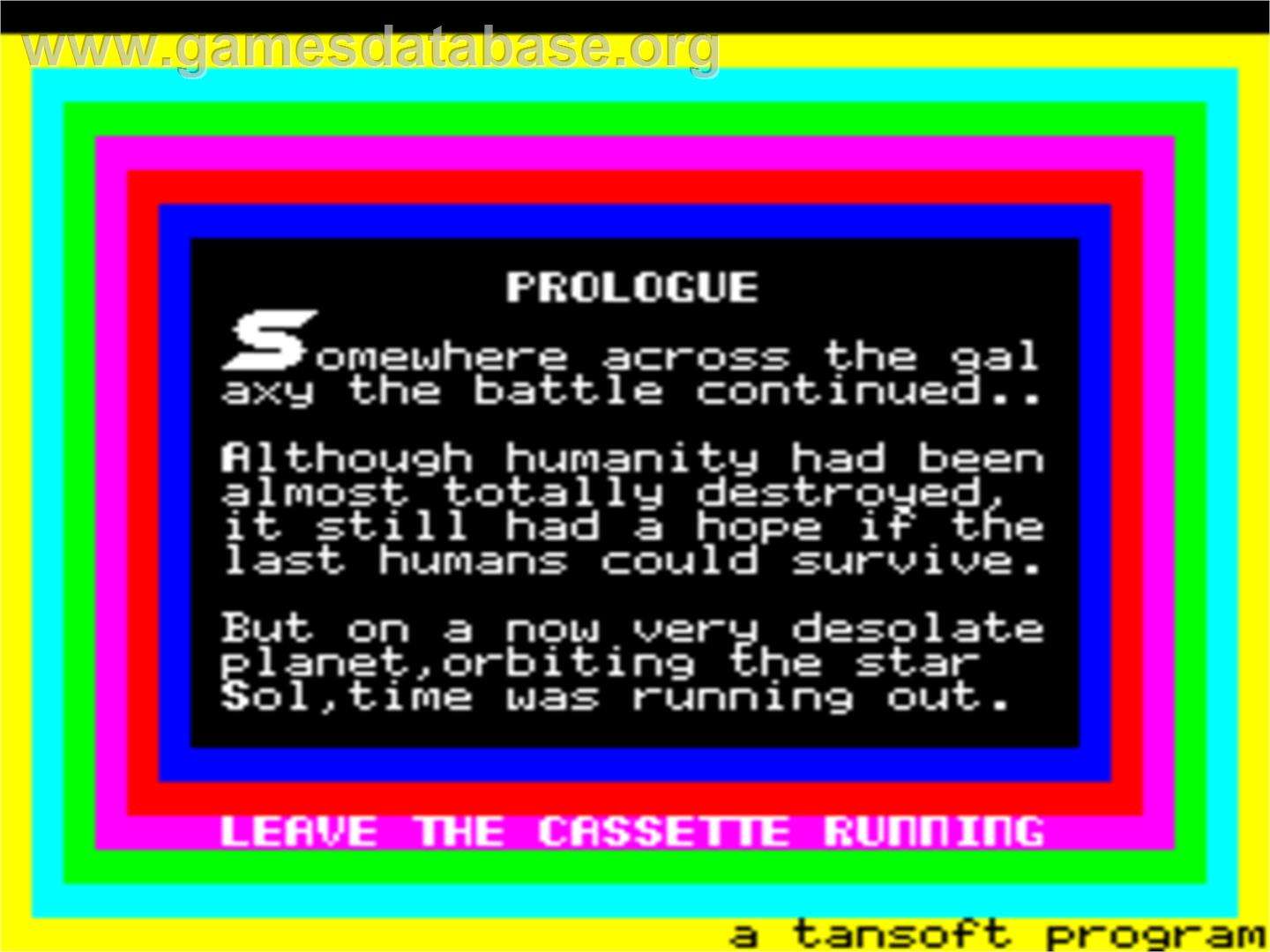 Defence Force - Tangerine Oric - Artwork - Title Screen