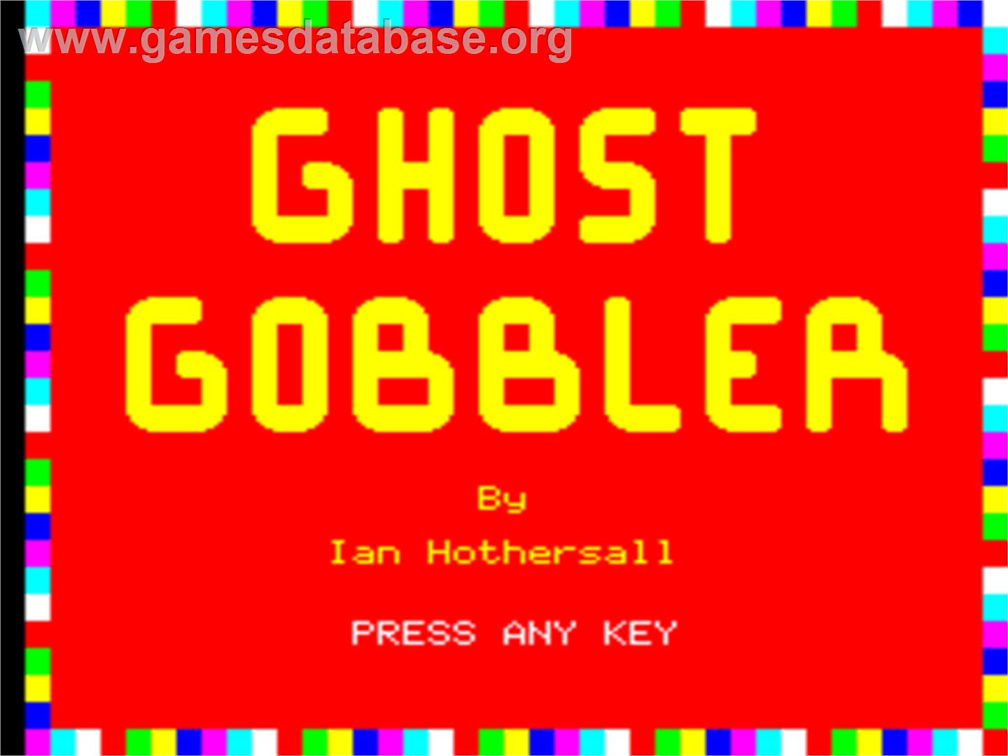 Ghost Gobbler - Tangerine Oric - Artwork - Title Screen