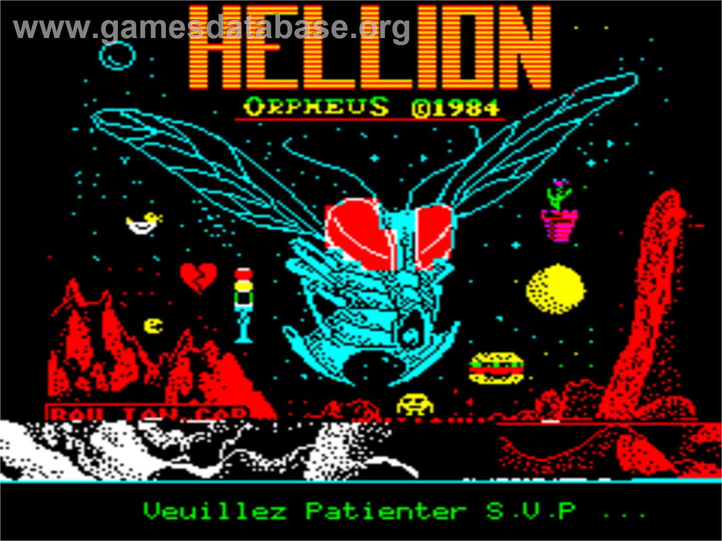 Hellion - Tangerine Oric - Artwork - Title Screen
