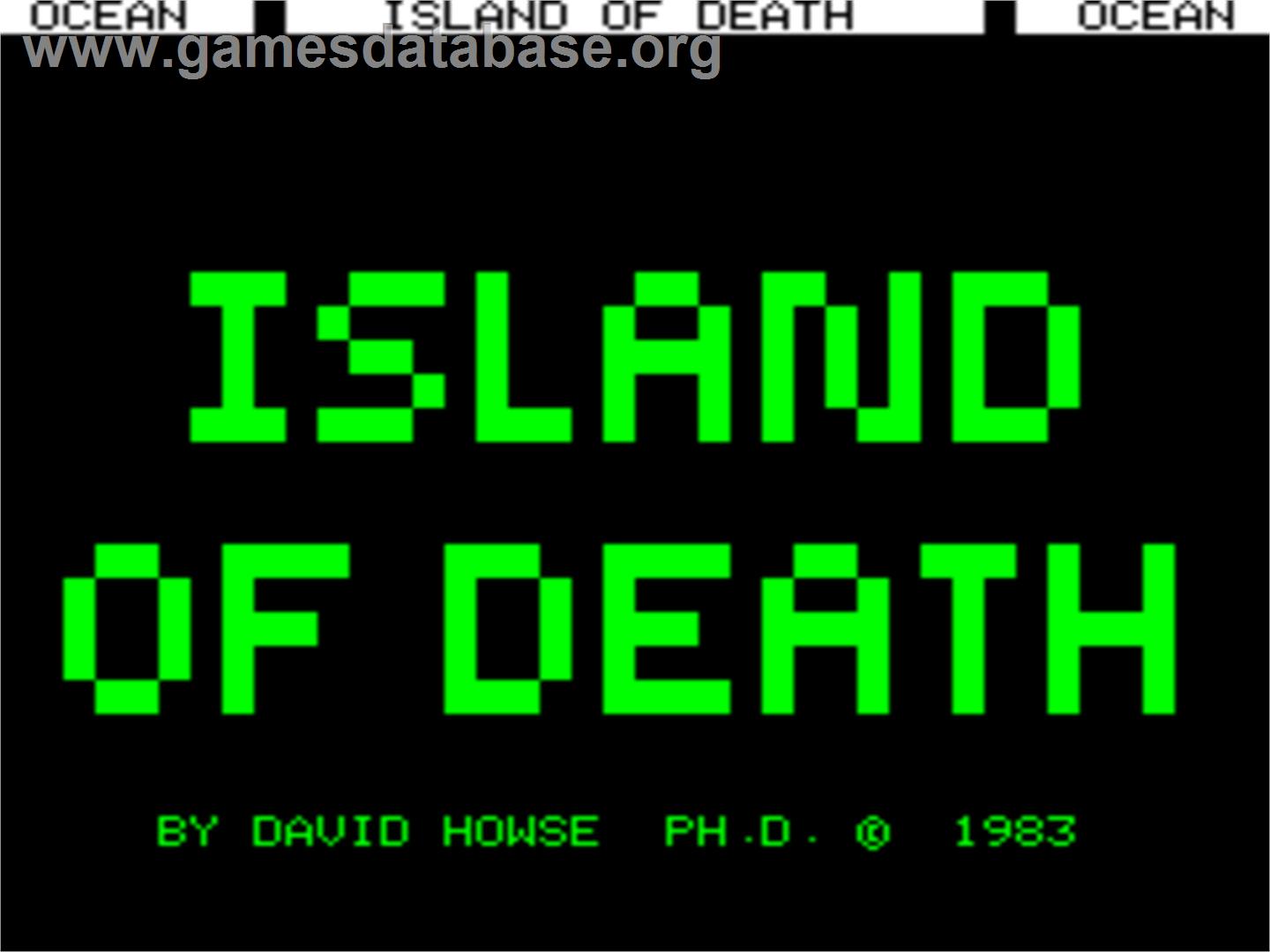 Island Of Death - Tangerine Oric - Artwork - Title Screen