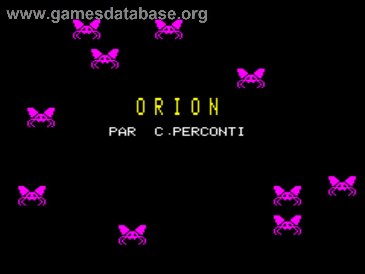 Orion - Tangerine Oric - Artwork - Title Screen