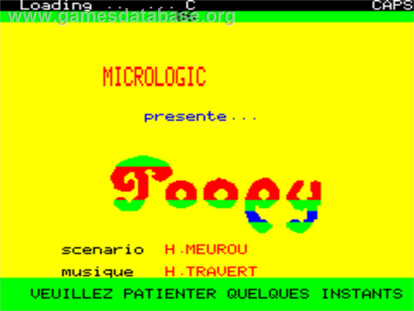 Poopy - Tangerine Oric - Artwork - Title Screen
