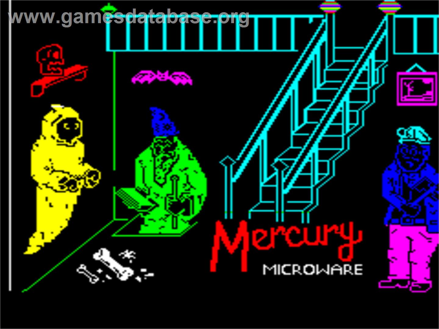 Spooky Mansion - Tangerine Oric - Artwork - Title Screen