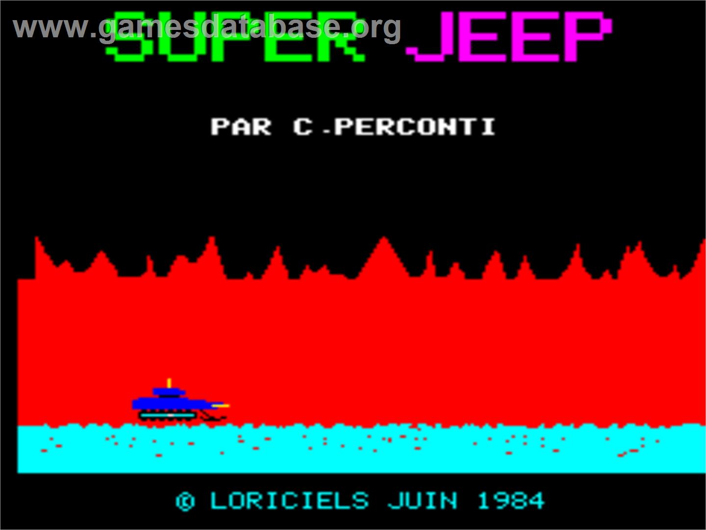 Super Jeep - Tangerine Oric - Artwork - Title Screen