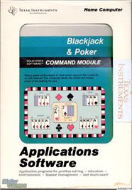 Box cover for Blackjack And Poker on the Texas Instruments TI 99/4A.