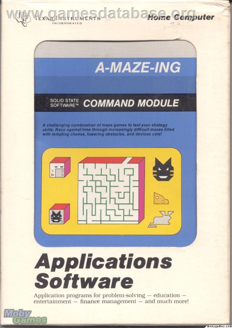 A-maze-ing - Texas Instruments TI 99/4A - Artwork - Box