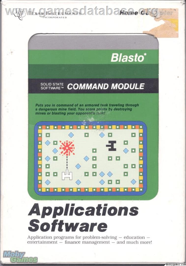 Blasto - Texas Instruments TI 99/4A - Artwork - Box