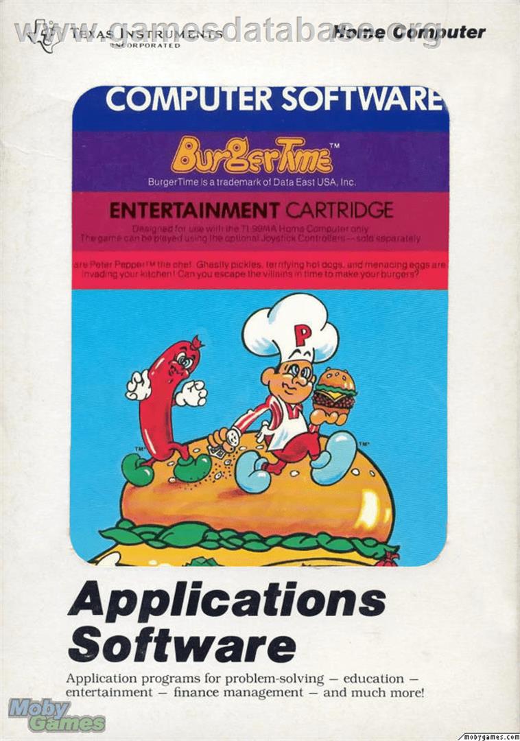 Burgertime - Texas Instruments TI 99/4A - Artwork - Box