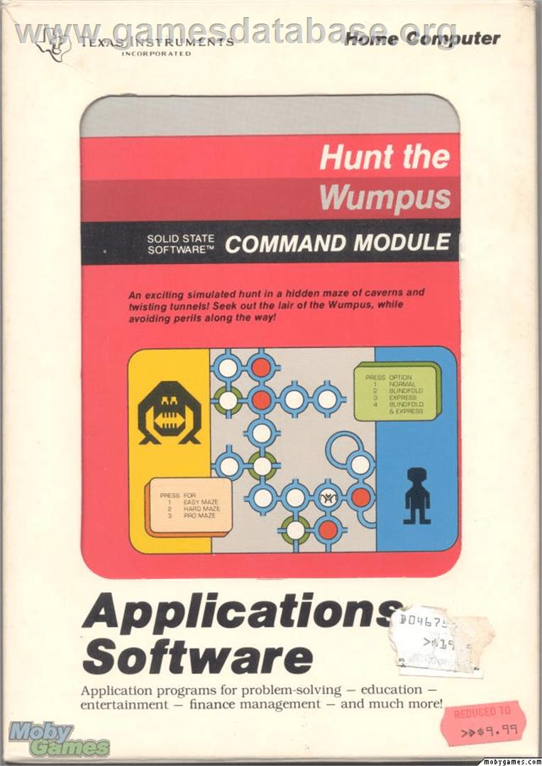 Hunt the Wumpus - Texas Instruments TI 99/4A - Artwork - Box