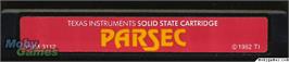 Cartridge artwork for Parsec on the Texas Instruments TI 99/4A.