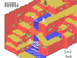 In game image of Congo Bongo on the Texas Instruments TI 99/4A.