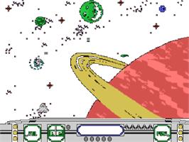 In game image of Moonsweeper on the Texas Instruments TI 99/4A.