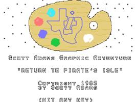 Title screen of Return To Pirate's Isle on the Texas Instruments TI 99/4A.