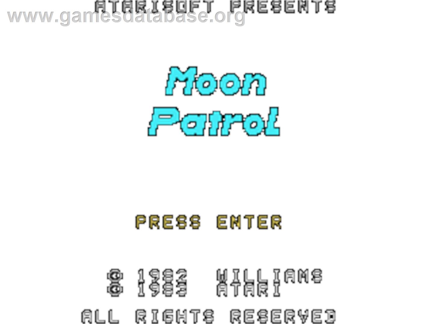 Moon Patrol - Texas Instruments TI 99/4A - Artwork - Title Screen