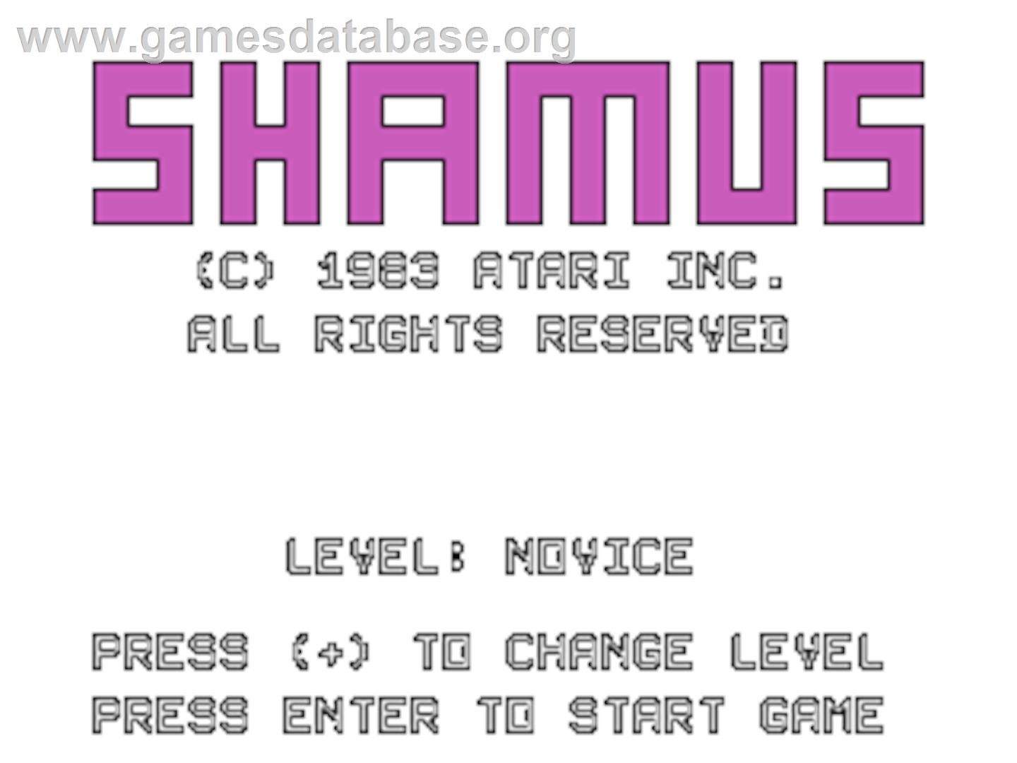 Shamus - Texas Instruments TI 99/4A - Artwork - Title Screen