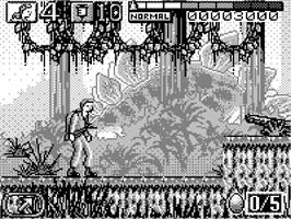 In game image of Jurassic Park - The Lost World on the Tiger Game.com.