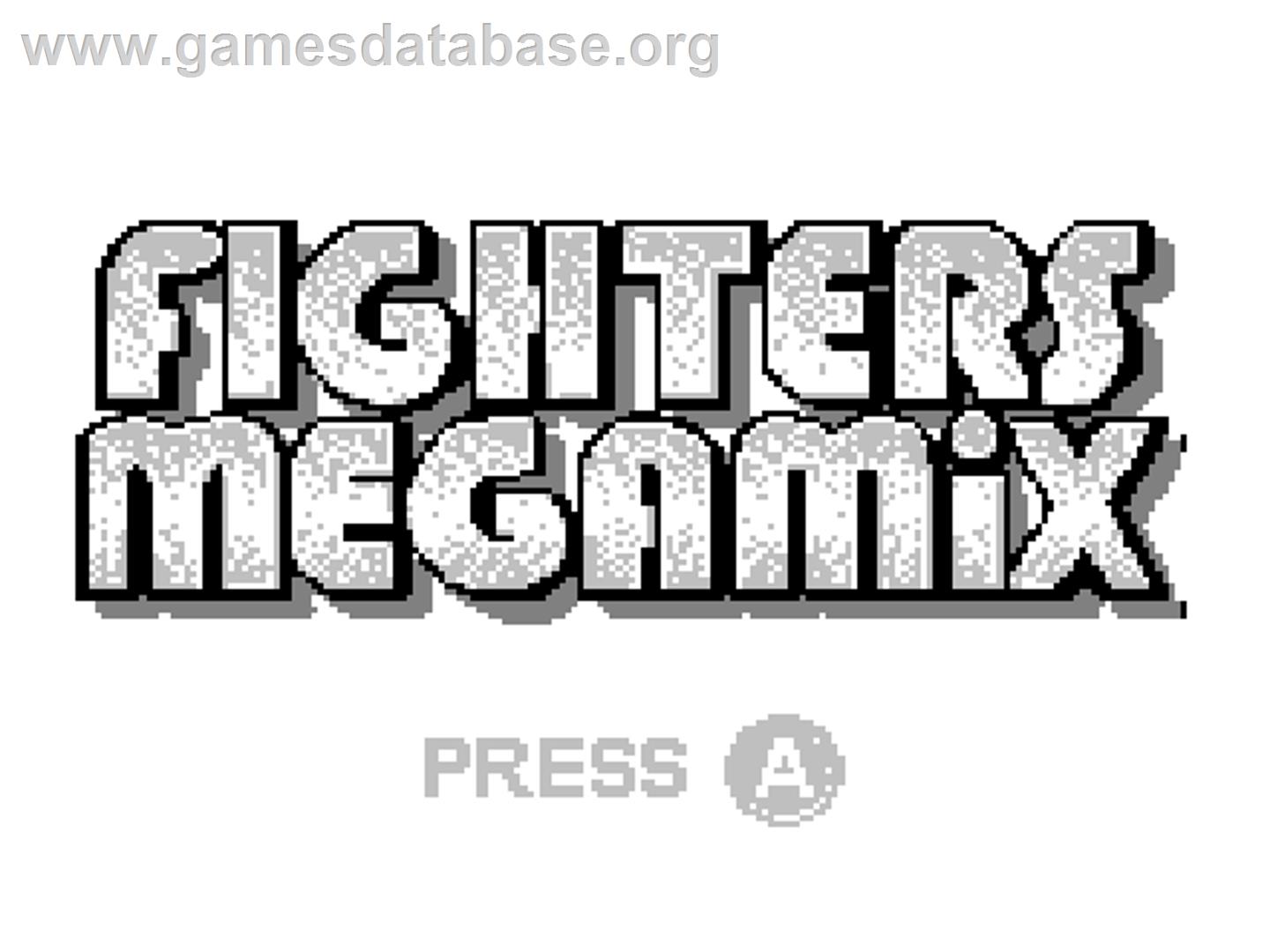 Fighters Megamix - Tiger Game.com - Artwork - Title Screen