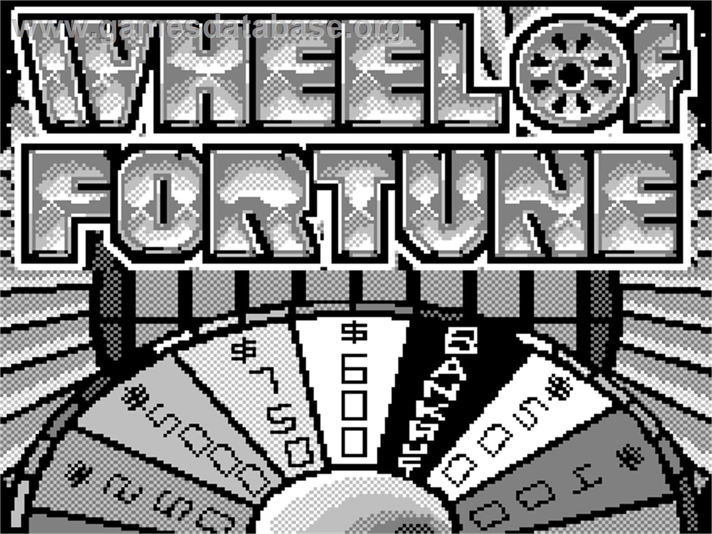 Wheel of Fortune - Tiger Game.com - Artwork - Title Screen