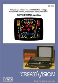 Box back cover for Astro Pinball on the VTech CreatiVision.