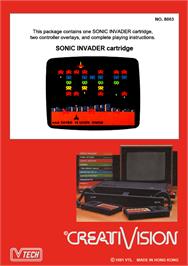 Box back cover for Sonic Invader on the VTech CreatiVision.
