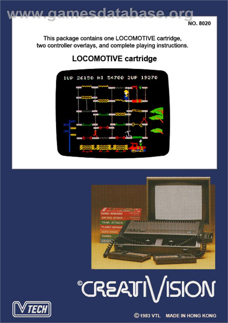 Locomotive - VTech CreatiVision - Artwork - Box Back