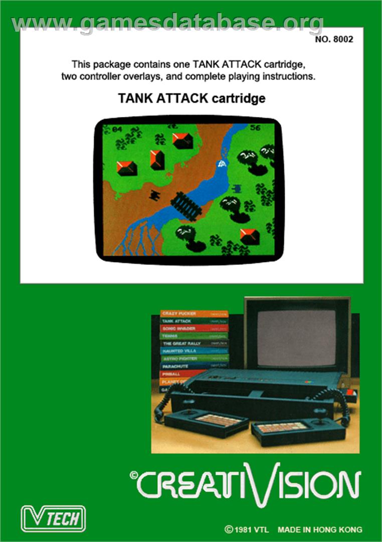Tank Attack - VTech CreatiVision - Artwork - Box Back