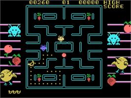 In game image of Crazy Chicky on the VTech CreatiVision.