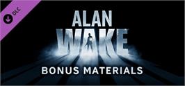 Banner artwork for Alan Wake Bonus Materials.
