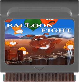 Cartridge artwork for Balloon Fight on the Watara Supervision.