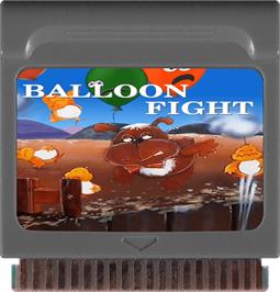 Cartridge artwork for Balloon Fight on the Watara Supervision.