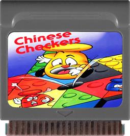 Cartridge artwork for Chinese Checkers on the Watara Supervision.