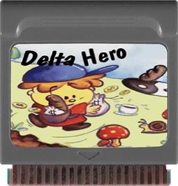 Cartridge artwork for Delta Hero on the Watara Supervision.