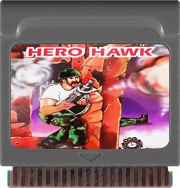 Cartridge artwork for Hero Hawk on the Watara Supervision.